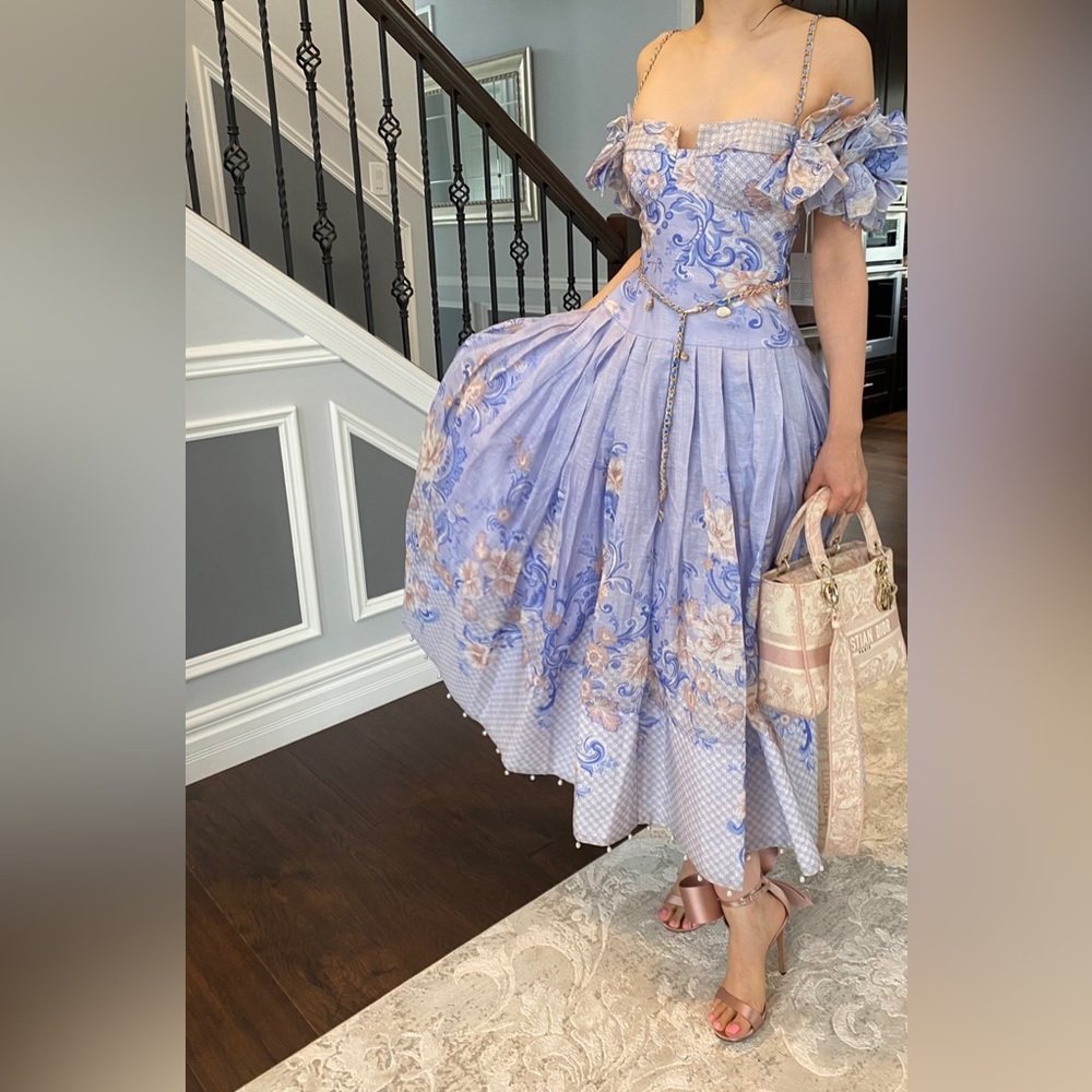 ZIMMERMANN Postcard MIDI Dress.